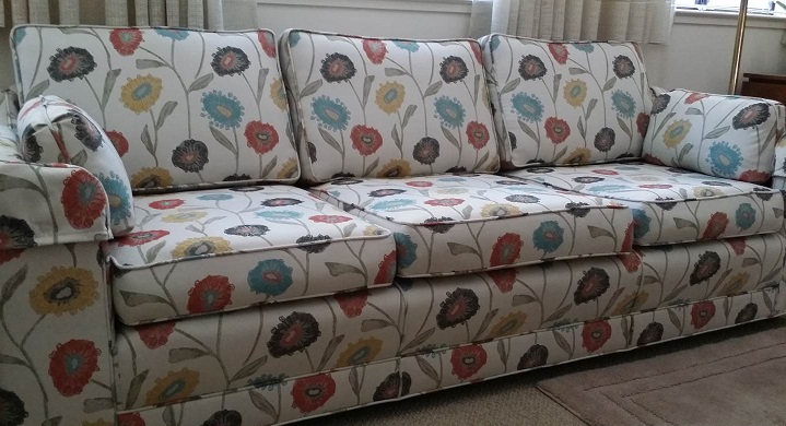 upholstered couch at Murison's Flooring America in San Jose CA